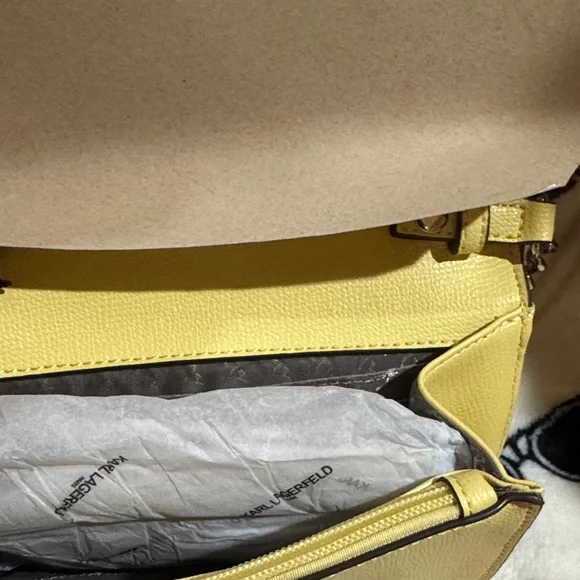 Karl Lagerfeld Vibrant Yellow Crossbody Bag - Picture 3 of 10